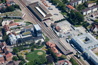 Stadtbahnhof in Ettlingen im Bundesland Baden-Württemberg, Deutschland