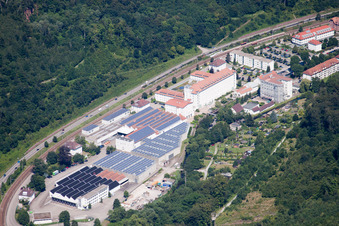 Industrie- und Gewerbegebiet Ettlin Gewerbepark GmbH & Co. KG in der alten Spinnerei in Ettlingen im Bundesland Baden-Württemberg, Deutschland