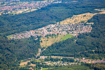 Luftbild von Ortsteil Etzenrot in Waldbronn im Bundesland Baden-Württemberg, Deutschland