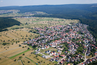 Luftaufnahme von Pfaffenrot von Norden in Marxzell im Bundesland Baden-Württemberg, Deutschland