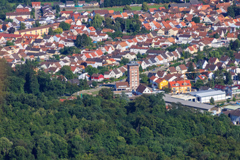 Ludovici-Hochhaus am Ende der Buchstr in Jockgrim im Bundesland Rheinland-Pfalz, Deutschland