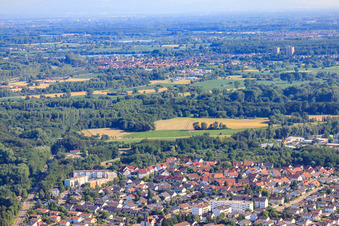 Ortsansicht von Norden in Jockgrim im Bundesland Rheinland-Pfalz, Deutschland