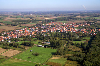 Schaidt von Südwesten in Wörth am Rhein im Bundesland Rheinland-Pfalz, Deutschland