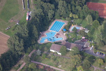 Luftbild von Ortsteil Klingen in Heuchelheim-Klingen im Bundesland Rheinland-Pfalz, Deutschland