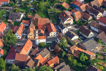 Luftbild von Türmel (Rathaus an der Ob. Hauptstraße) in Oberhausen im Bundesland Rheinland-Pfalz, Deutschland