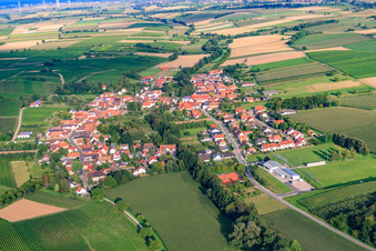 Luftbild von Dorfansicht von Nordwesten in Dierbach im Bundesland Rheinland-Pfalz, Deutschland
