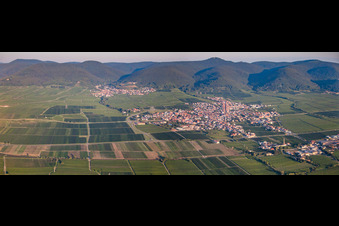 Maikammer im Bundesland Rheinland-Pfalz, Deutschland aus der Drohnenperspektive