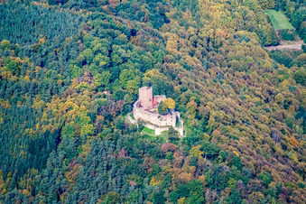 Ruine Landeck in Klingenmünster im Bundesland Rheinland-Pfalz, Deutschland von oben
