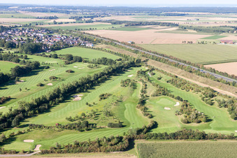 Luftbild von Gelände des Golfplatz des Golf Club Schloss Miel im Ortsteil Miel in Swisttal im Bundesland Nordrhein-Westfalen, Deutschland
