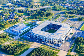 Fußballstadion BORUSSIA-PARK im Ortsteil Rheindahlen-Land in Mönchengladbach im Bundesland Nordrhein-Westfalen, Deutschland