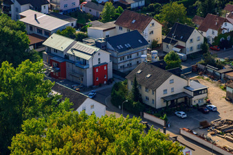 Ecke Waldstraße-/Elsässer Straße in Kandel im Bundesland Rheinland-Pfalz, Deutschland