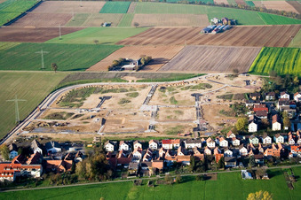 Neubaugebiet Am Höhenweg in Kandel im Bundesland Rheinland-Pfalz, Deutschland aus der Drohnenperspektive