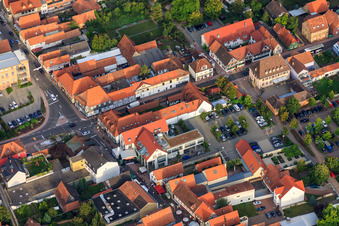 Frankenhofpassage in Kandel im Bundesland Rheinland-Pfalz, Deutschland aus der Luft