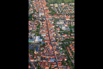 Luftaufnahme von Stadtfest 2011 in der Hauptstr in Kandel im Bundesland Rheinland-Pfalz, Deutschland
