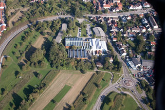Polytec PT im Ortsteil Langensteinbach in Karlsbad im Bundesland Baden-Württemberg, Deutschland