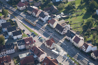 Albtalbahnhof im Ortsteil Langensteinbach in Karlsbad im Bundesland Baden-Württemberg, Deutschland