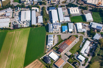 Sinsheim, Gewerbegebiet SW im Ortsteil Dühren im Bundesland Baden-Württemberg, Deutschland