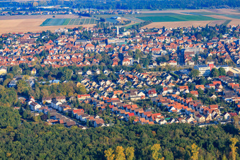 Stadtansicht von Süden in Kandel im Bundesland Rheinland-Pfalz, Deutschland