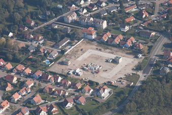 Lauterbourg im Bundesland Bas-Rhin, Frankreich aus der Luft betrachtet