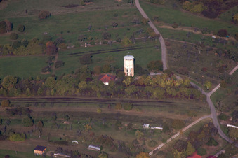 Wasserturm im Ortsteil Büchelberg in Wörth am Rhein im Bundesland Rheinland-Pfalz, Deutschland