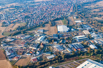 Luftbild von Hagenbach Industriegebiet im Bundesland Rheinland-Pfalz, Deutschland