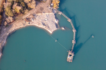 Hagenbach im Bundesland Rheinland-Pfalz, Deutschland aus der Vogelperspektive