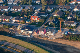 Forstlandallee in Jockgrim im Bundesland Rheinland-Pfalz, Deutschland aus der Luft