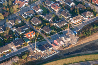 Drohnenaufname von Forstlandallee in Jockgrim im Bundesland Rheinland-Pfalz, Deutschland