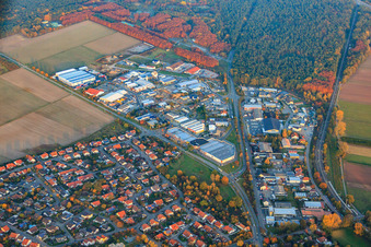 Industriegebiet in d. Fellach und Am Weidensatz in Bellheim im Bundesland Rheinland-Pfalz, Deutschland