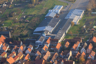 DBK Erweiterung in den Unterkandler Gärten in Kandel im Bundesland Rheinland-Pfalz, Deutschland von oben gesehen