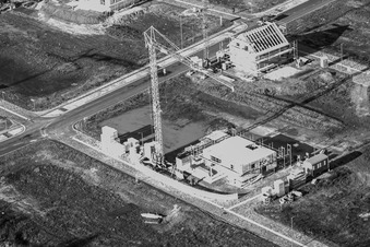 Drohnenbild von Neubaugebiet Im Holderbusch in Minfeld im Bundesland Rheinland-Pfalz, Deutschland