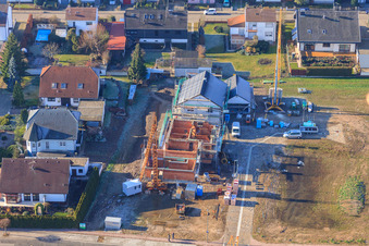 Im Sand in Minfeld im Bundesland Rheinland-Pfalz, Deutschland von oben