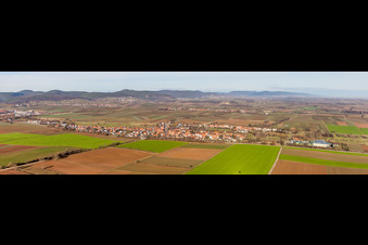 Panorama im Ortsteil Kapellen in Kapellen-Drusweiler im Bundesland Rheinland-Pfalz, Deutschland