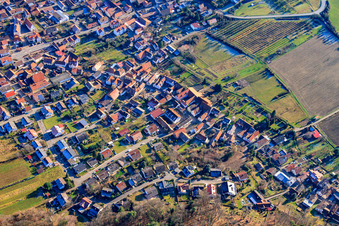 Luftbild von Oberdorfstr in Oberotterbach im Bundesland Rheinland-Pfalz, Deutschland