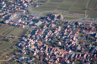 Ortsteil Schweigen in Schweigen-Rechtenbach im Bundesland Rheinland-Pfalz, Deutschland von einer Drohne aus