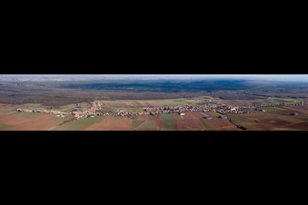 Luftbild von Panorama in Schleithal im Bundesland Bas-Rhin, Frankreich