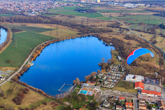 Campingplatz Freyersee und ASV Philippsburg, im Bundesland Baden-Württemberg, Deutschland