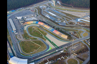 Hockenheimring Baden-Württemberg Motodrom, Deutschland aus der Luft
