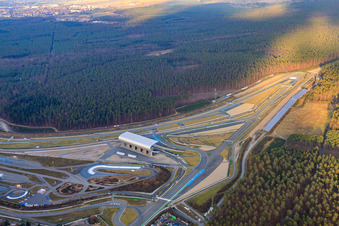 Hockenheimring Baden-Württemberg Motodrom, Deutschland von oben gesehen