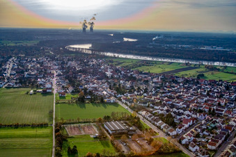 Altlußheim von Norden im Bundesland Baden-Württemberg, Deutschland