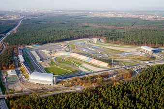 Rennstrecke der Rennbahn Hockenheimring Baden-Württemberg in Hockenheim, Deutschland