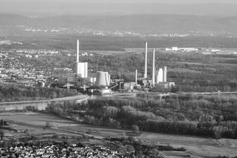 Heinhafendampfkraftwerk , ENBW-Neubau im Ortsteil Daxlanden in Karlsruhe im Bundesland Baden-Württemberg, Deutschland