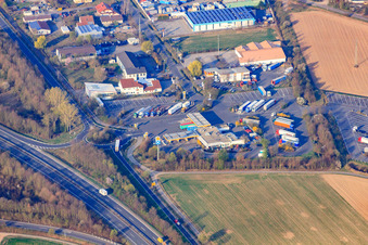 Autohof Schwegenheim an der B9 im Bundesland Rheinland-Pfalz, Deutschland