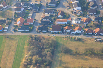 Am Hirschgragben in Lingenfeld im Bundesland Rheinland-Pfalz, Deutschland aus der Luft