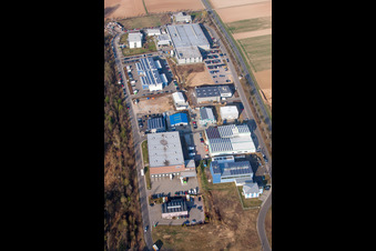 Gewerbegebiet West und Firmenansiedlung Eberspächer catem GmbH & Co. KG in Herxheim bei Landau (Pfalz) im Bundesland Rheinland-Pfalz, Deutschland