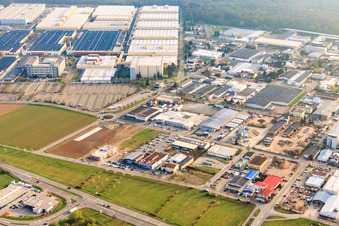 Luftbild von Industriegebiet Altrottstr in Walldorf im Bundesland Baden-Württemberg, Deutschland