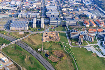 SAP Deutschland SE & Co. KG in Walldorf im Bundesland Baden-Württemberg aus der Luft betrachtet