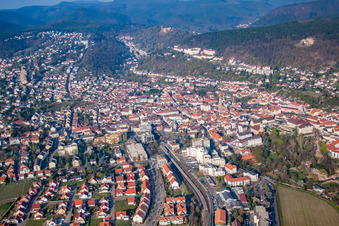 Bahnhof in Bad Dürkheim im Bundesland Rheinland-Pfalz, Deutschland