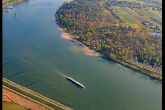 Luftbild von Strandbad Oppenheim im Bundesland Rheinland-Pfalz, Deutschland
