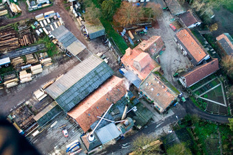 Drohnenaufname von Schaidt, Schaidter Mühle in Wörth am Rhein im Bundesland Rheinland-Pfalz, Deutschland